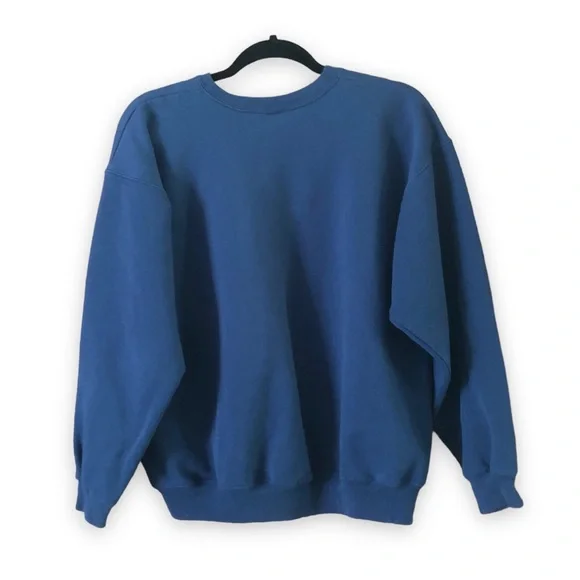 Champion Vintage 90s University of Michigan Football Blue Embroidered Sweatshirt